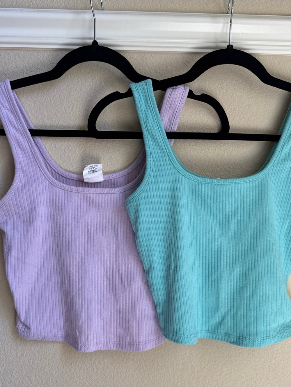 Ribbed Tank Crop Top - Lavender & Aqua (Two-Pack) a Tilly’s brand
